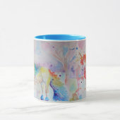 ユニコーン水彩少女マグブルー マグカップ (中央)