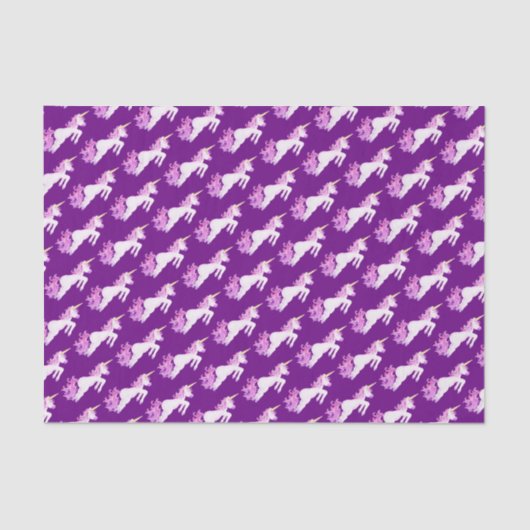 ユニコーン水彩画ワミシーティッシュペーパー 薄葉紙 (正面)