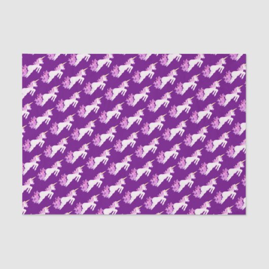 ユニコーン水彩画ワミシーティッシュペーパー 薄葉紙 (正面)