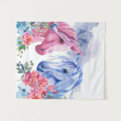 ユニコーン水彩画 タペストリー (正面(横))