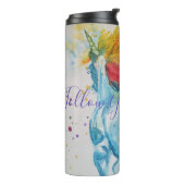 ユニコーン水彩絵画虹の少女たちの贈り物 タンブラー (回転左)