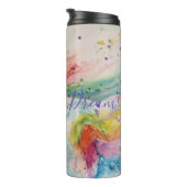 ユニコーン水彩絵画虹の少女たちの贈り物 タンブラー (回転右)