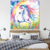 ユニコーン水彩 キャンバスプリント (インサイチュ (寝室))