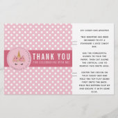 ユニコーン水玉模様誕生日キャンディバーラッパー (正面)