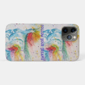 ユニコーン水絵画色のレインボーガールズドリーム Case-Mate iPhoneケース (裏面(横))