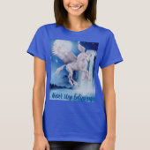 ユニコーン滝信じファンタジー感動的 Tシャツ (正面)