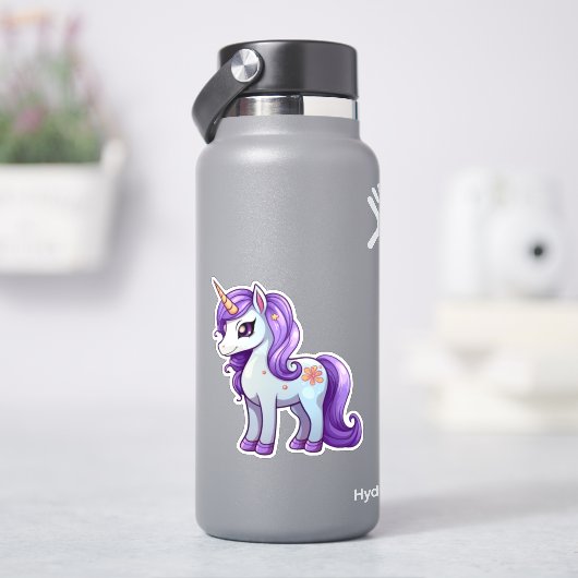 ユニコーン漫画スケッチ シール (HydroFlask)