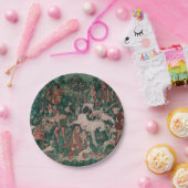 ユニコーン狩り中世アート – ユニコーンが守る自分 ペーパープレート (パーティー)