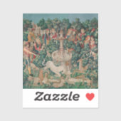 ユニコーン狩り中世アート – Unicornが見つかる シール (シート)