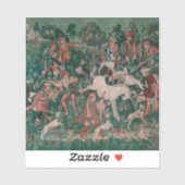 ユニコーン狩り中世アート – Unicorn Defends Himsel シール (シート)