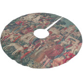 ユニコーン狩り中世アート – Unicorn Rests in Garde ブラッシュドポリエステルツリースカート (アングル)