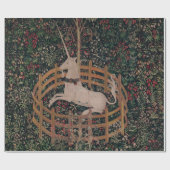 ユニコーン狩り中世アート – Unicorn Rests in Garde ラッピングペーパー (フラット)