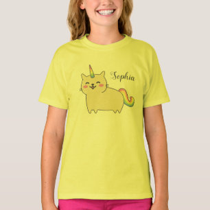ユニコーン猫のパーソナライズなTシャツ Tシャツ