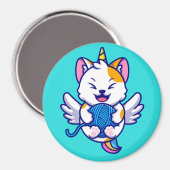 ユニコーン猫マグネット マグネット (正面/裏面)