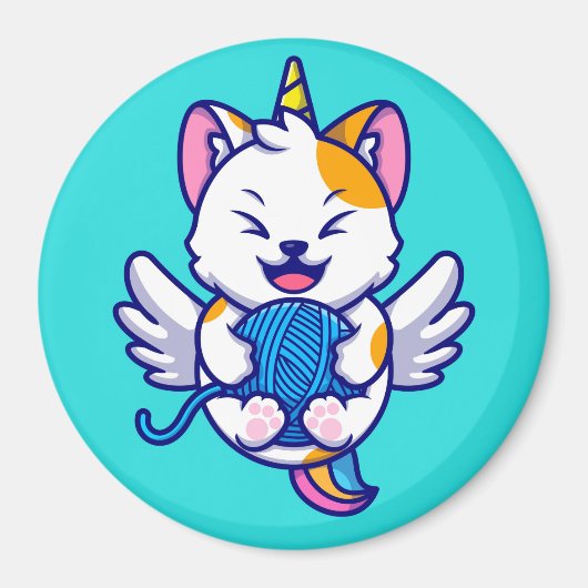 ユニコーン猫マグネット マグネット (正面)