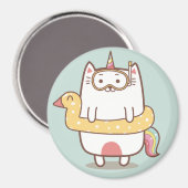 ユニコーン猫マグネット マグネット (正面/裏面)