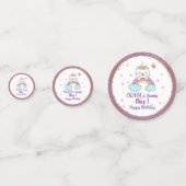 ユニコーン猫レインボーゴールデンパープル1歳の誕生日 コンフェッティ (正面)