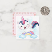 ユニコーン猫 ノートカード (正面/裏面インサイチュ)
