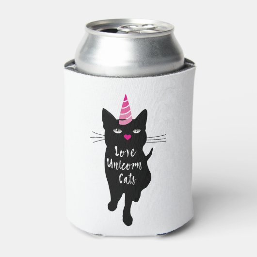 ユニコーン猫 缶クーラー (缶正面)