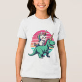 ユニコーン猫Tレックス冒険物語 トライブレンドＴシャツ (正面)