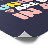 ユニコーン生まれが4月にかわいい誕生日の女の子 ポスター (角)