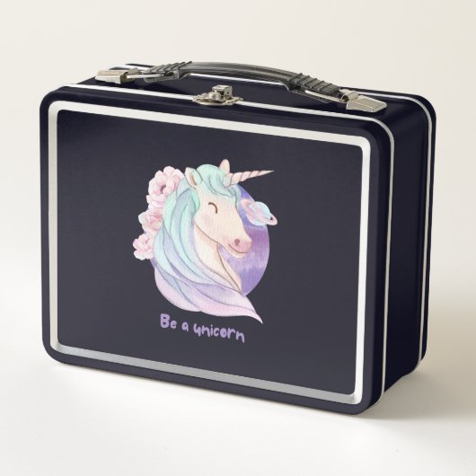 ユニコーン生まれの魔法のファンクラブ メタルランチボックス (正面)
