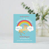 ユニコーン男女兼用レインボーバースデーパーティー 招待状 (スタンド正面)