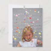 ユニコーン男女兼用レインボーバースデーパーティー 招待状 (裏面)