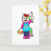 ユニコーン画家 カード (黄色い花)