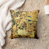 ユニコーン白いグリフィン、動物、ファンタジーの花 クッション (ブランケット)