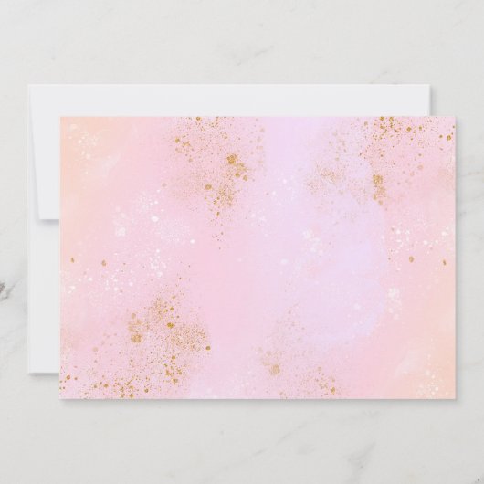 ユニコーン眠るパーティー虹の写真 招待状 (裏面)