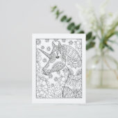 ユニコーン着色はがき | 魔法のDIYカラー 招待状 (スタンド正面)