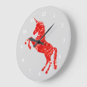 ユニコーン神話の生き物ファンタジー ラージ壁時計 (傾斜)