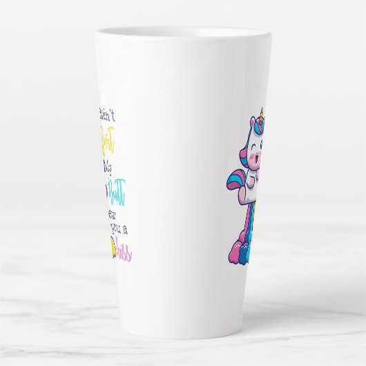 ユニコーン私は私のお尻をファート吹していないキス カフェラテマグ (正面)