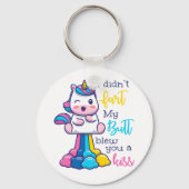 ユニコーン私は私のお尻をファート吹していないキス キーホルダー (正面)