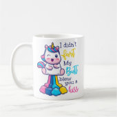 ユニコーン私は私のお尻をファート吹していないキス コーヒーマグカップ (左)