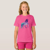 ユニコーン空 |かわいい魔法キッズボディスーツ Tシャツ (正面フル)