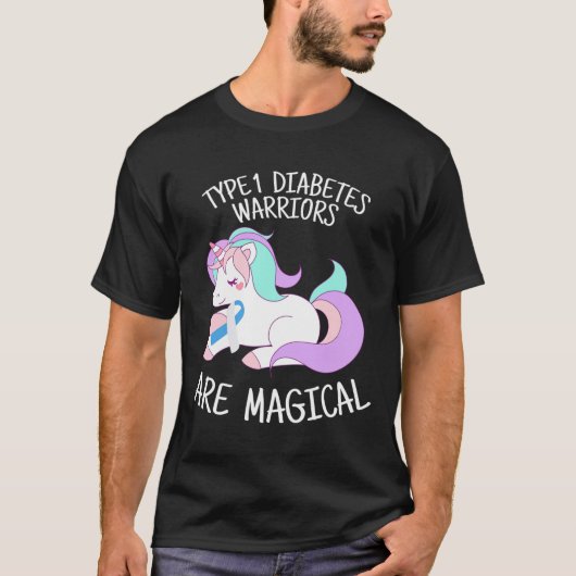 ユニコーン糖尿病戦士のギフト Tシャツ (正面)