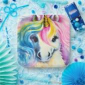 ユニコーン紙プレート ペーパープレート (パーティー)