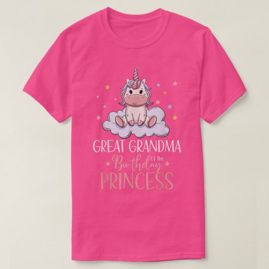 ユニコーン素晴らしの誕生日マッチングファム Tシャツ (デザイン正面)