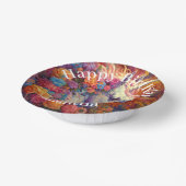 ユニコーン素晴らしハッピーバースデー ペーパーボウル (傾斜あり)