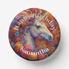 ユニコーン素晴らしハッピーバースデー ペーパーボウル