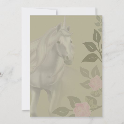ユニコーン結婚式招待状 招待状 (裏面)