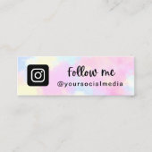 ユニコーン絞り染めトレンディーインスタ後を追グラムQRコード スキニー名刺 (正面)