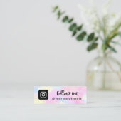 ユニコーン絞り染めトレンディーインスタ後を追グラムQRコード スキニー名刺 (スタンド正面)