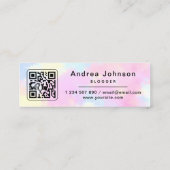 ユニコーン絞り染めトレンディーインスタ後を追グラムQRコード スキニー名刺 (裏面)