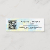 ユニコーン絞り染めトレンディーイン後を追スタグラムQRコードMi スキニー名刺 (裏面)