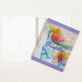 ユニコーン絵を描ウォーターカラーのレインボーガール プランナー手帳 (ディスプレー)