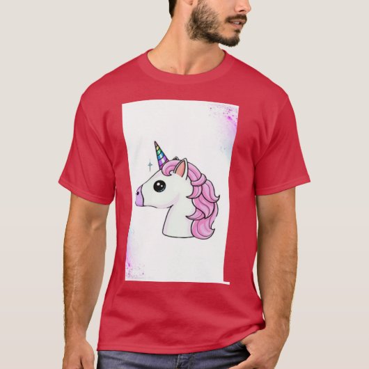 ユニコーン絵文字の友達 Tシャツ (正面)