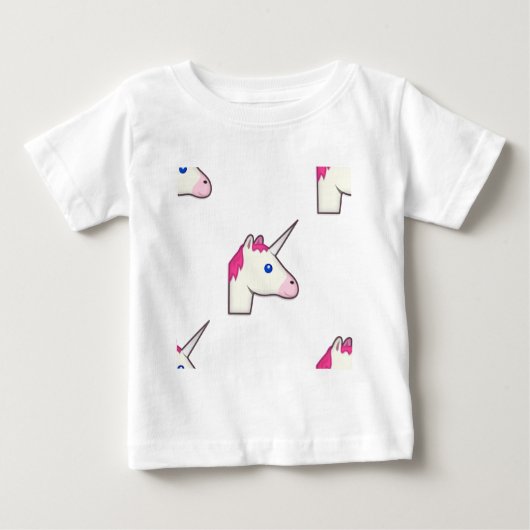 ユニコーン絵文字 ベビーTシャツ (正面)